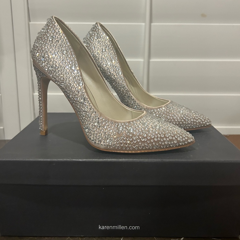 Karen Millen rhinestone pumps